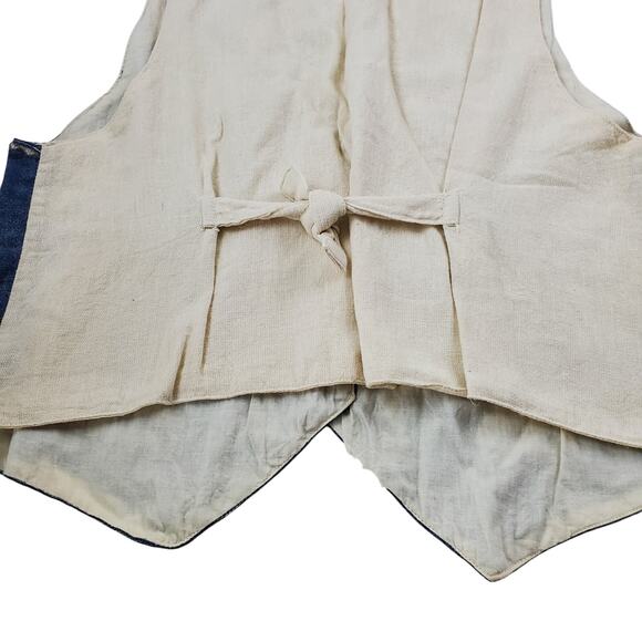 OO Designs 100% Cotton Western Style Vest Unisex Small Blue Denim Embroiled Rare - Picture 8 of 12